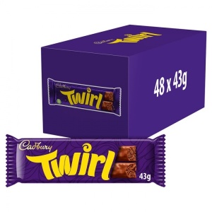 Cadbury Twirl Chocolate Bar 43g (48 Pack)