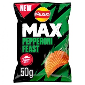 Walkers Max Pepperoni Feast Crisps 50G (24 Pack)