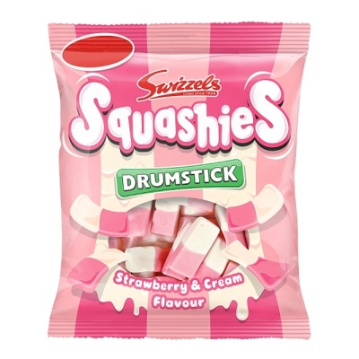 Swizzels Squashies Strawberry & Cream Bag 120G (12 Pack)