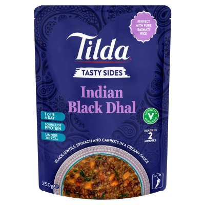 Tilda Tasty Sides Indian Black Dhal 250G (6 Pack)