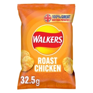 Walkers Roast Chicken Crisps 32.5g (32 Pack)