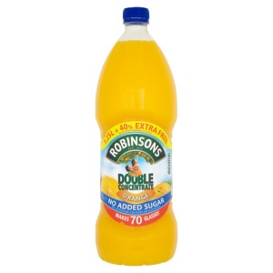 Robinsons Orange NAS Double Concentrate Squash 1.75 Litres (2 Pack)