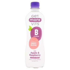 Get More Vits Vitamin B Still Apple & Raspberry 500Ml (12 Pack)