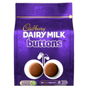 Cadbury Dairy Milk Buttons Chocolate Bag 119g (10 Pack)