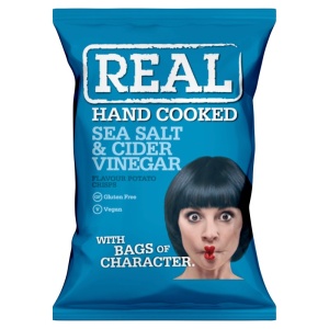 Real Crisps Sea Salt & Cider Vinegar 35G (24 Pack)