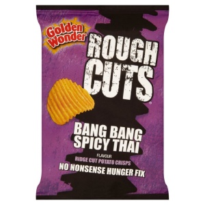 Golden Wonder Rough Cut Bang Bang Spicy Thai Crisps 50G (36 Pack)