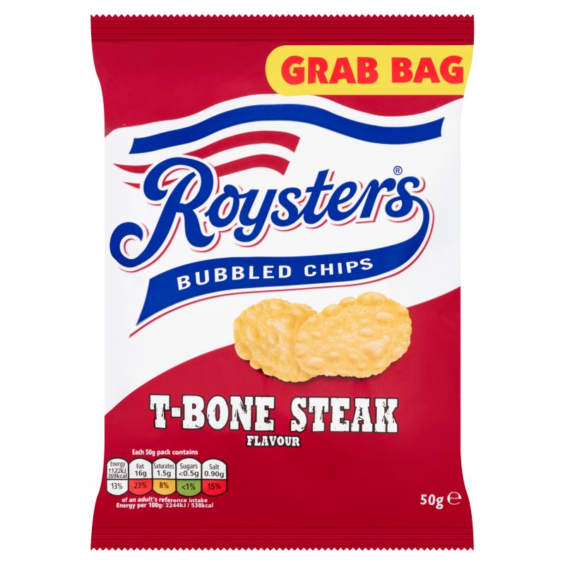 Roysters T-Bone Steak Grab Bag 50G (28 Pack)