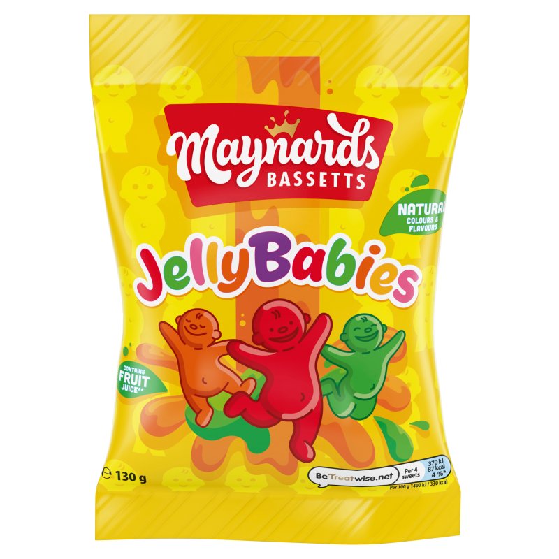 Maynards Bassetts Jelly Babies 130G (12 Pack)