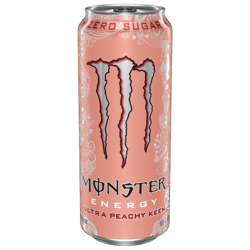 Monster Energy Ultra Peachy Keen Zero Sugar Can 500Ml (12 Pack)