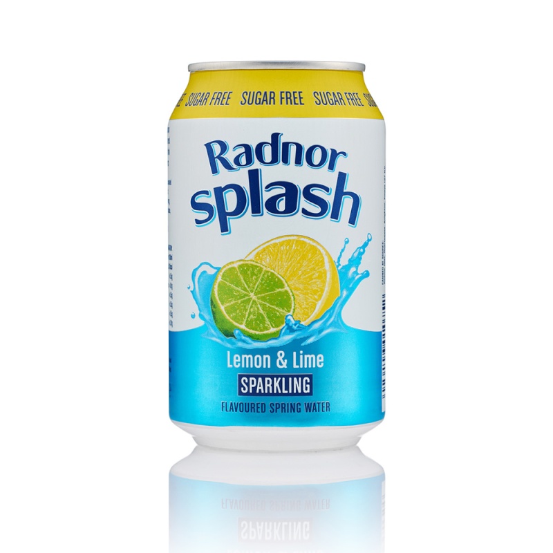 Radnor Hills Splash Lemon & Lime Sparkling Can 330Ml (24 Pack)