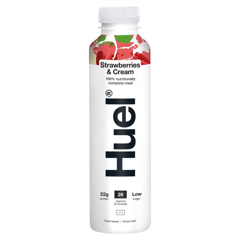 Huel Strawberries & Cream Complete Meal Drink 500Ml (8 Pack)