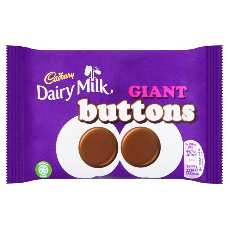 Cadbury Dairy Milk Chocolate Buttons Bag 40g (36 Pack)