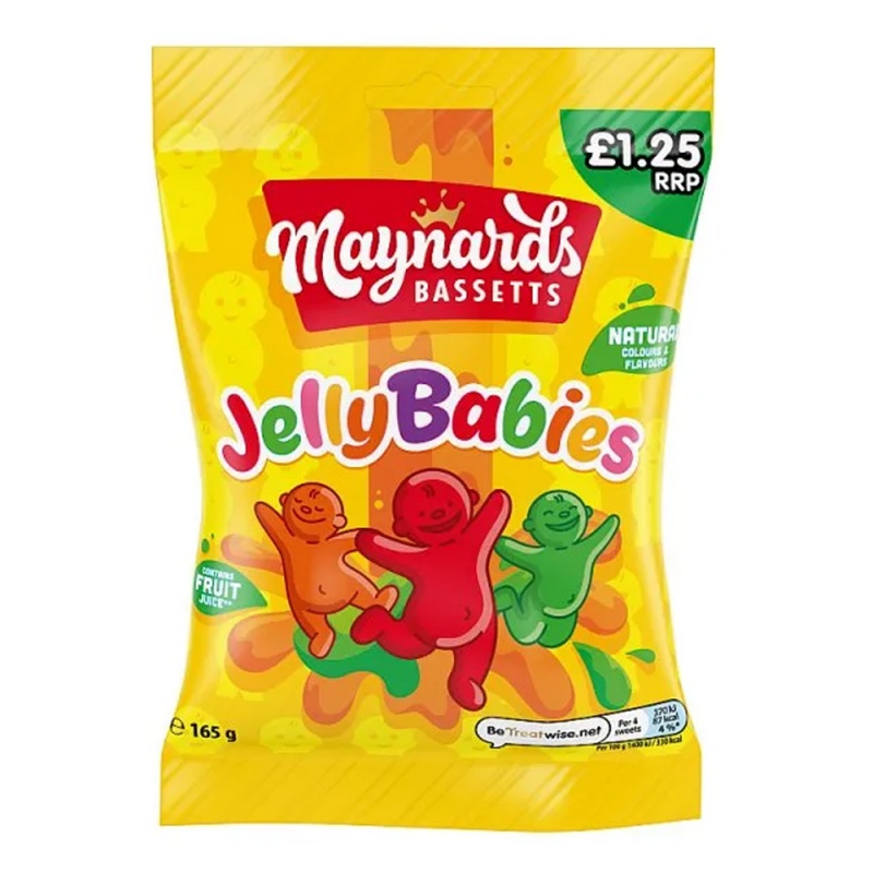 Maynards Bassetts Jelly Babies 165g (12 Pack) Price Marked £1.25