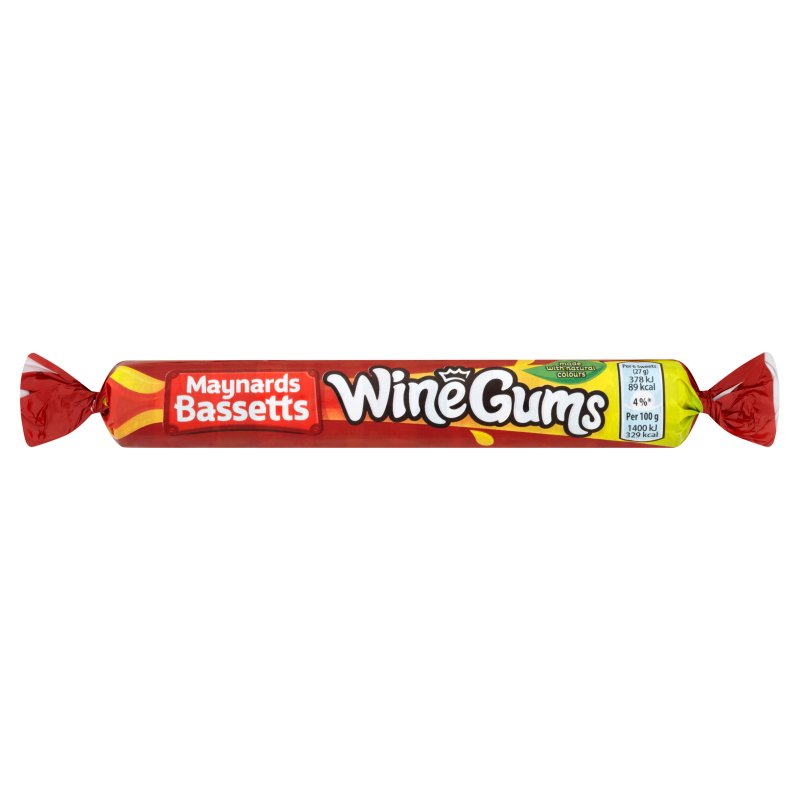 Maynards Bassetts Wine Gums Sweets Roll 52g (40 Pack)