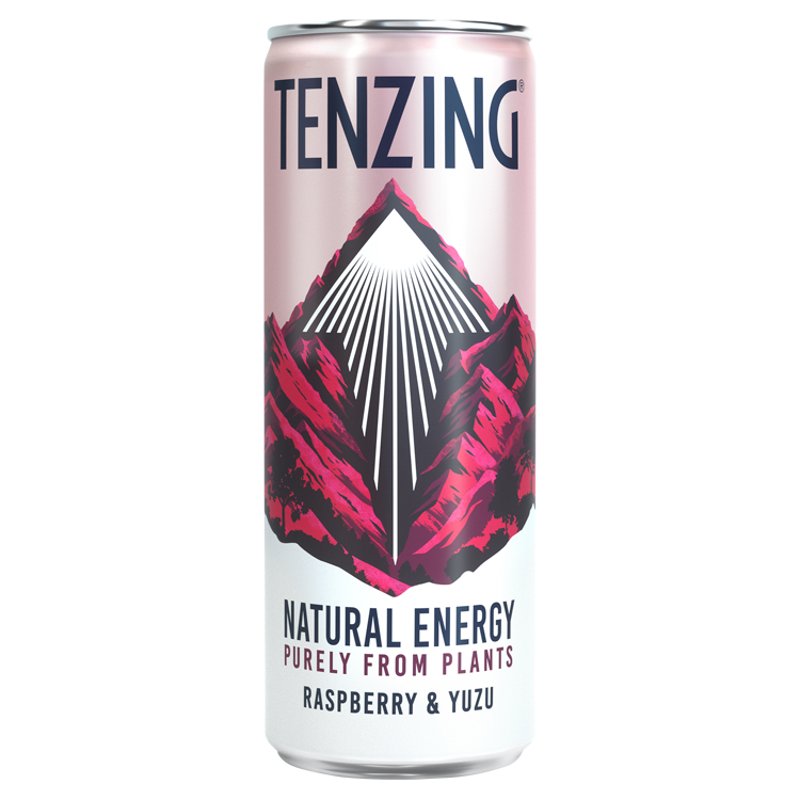 Tenzing Energy Drink Raspberry & Yuzu 250ml Can (12 Pack)