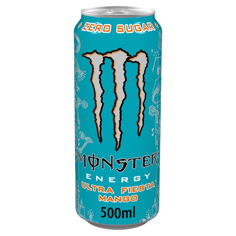 Monster Energy Ultra Fiesta Zero Sugar Cans 500ml (12 Pack)